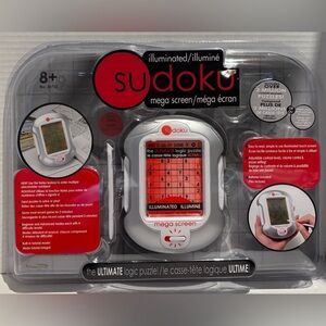 Illuminated Sudoku Mega Screen Handheld Electronic Game TechnoSource 2007 Sealed
